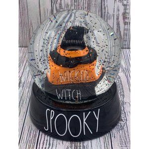 Rae Dunn Halloween Wicked Witch Spooky Globe Witches Hat Orange and Black